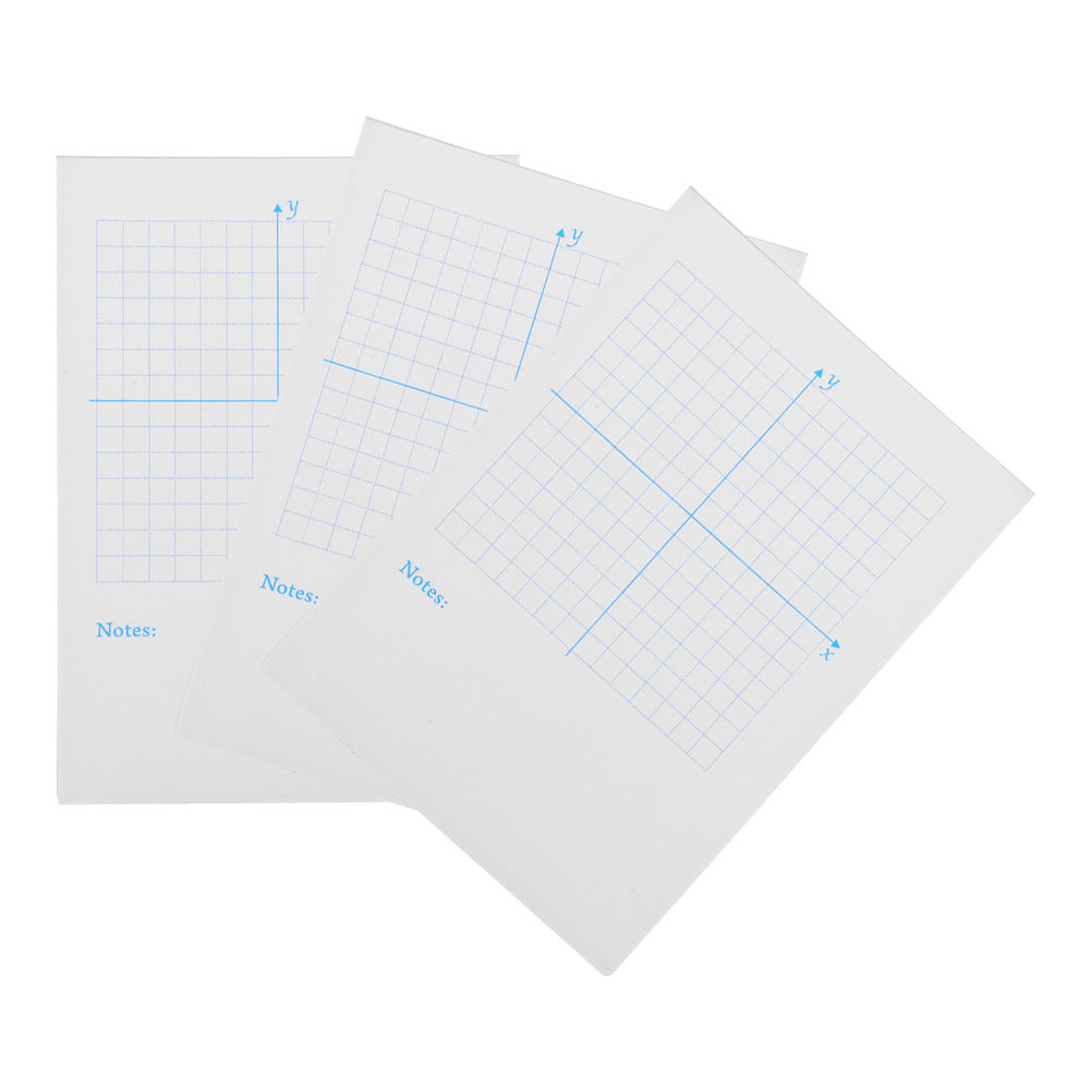 Graph Paper Pad - 3Pcs Math Coordinate Practice Notebook Xy