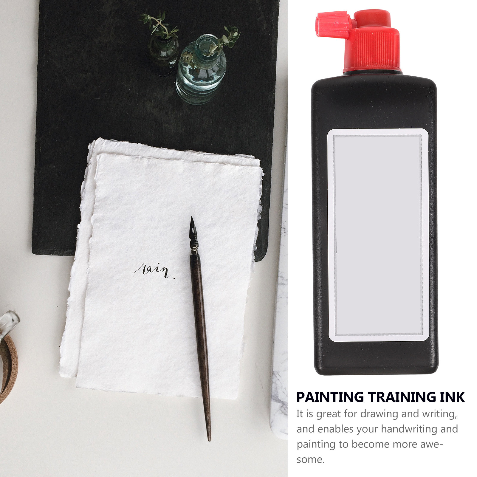 Smooth Flowing Chinese Calligr - Calligraphy Ink Bottle 评论和价格
