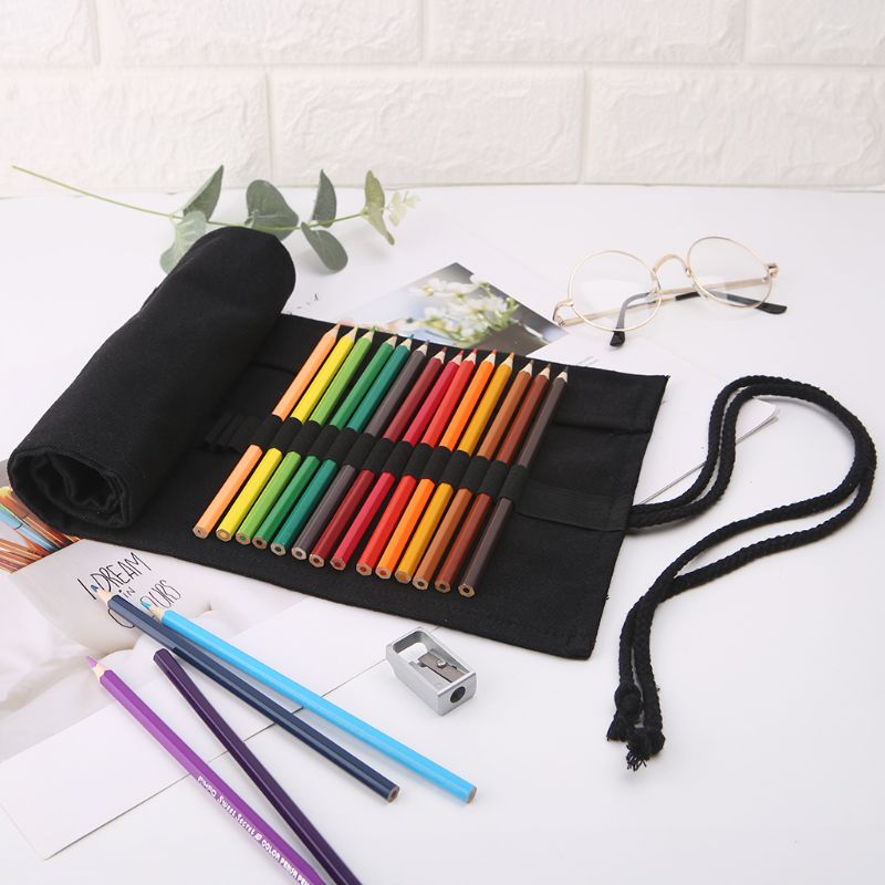 Black Color School Pencil for  - Pen Pouch Roll 评论和价格