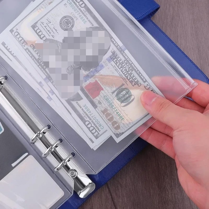 10PCS PVC Binder Pocket Cash E - Portfolio Folder Zip 评论和价格