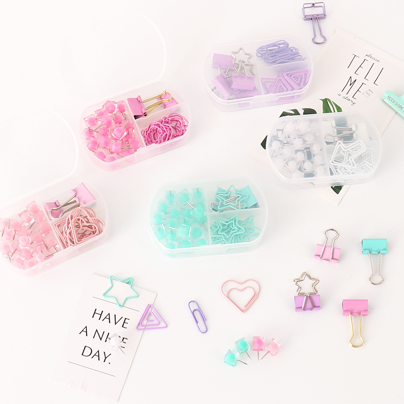 TUTU coloful Binder clips push - Binder Clip Assorted 评论和价格