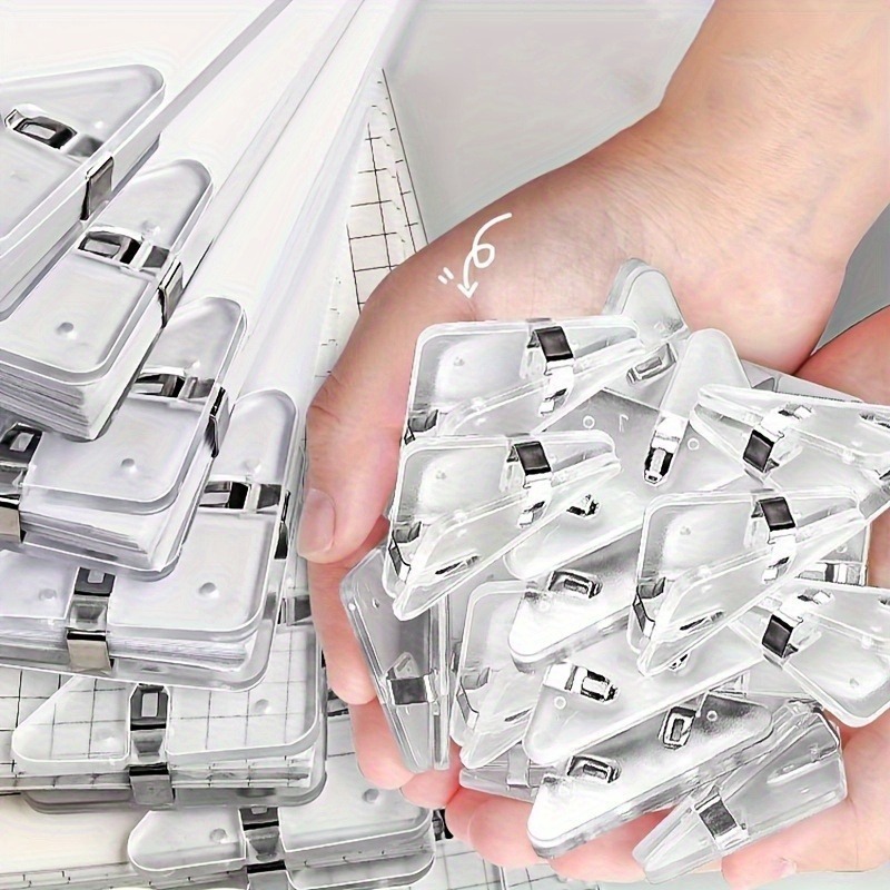 22pcs Clear Triangle Clip Set  - Binder Clip Assorted 评论和价格