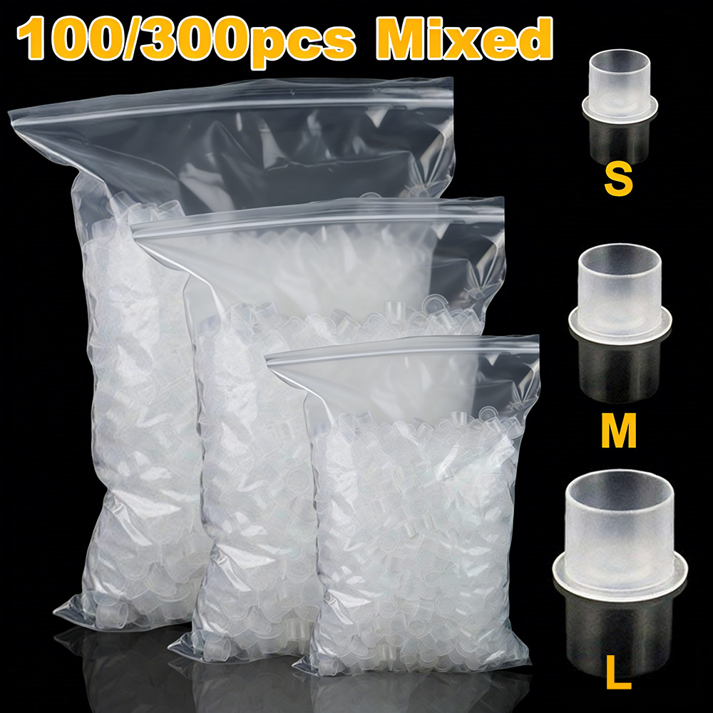 300/100pcs Tattoo Ink Cups Cap - Calligraphy Ink Bottle 评论和价格